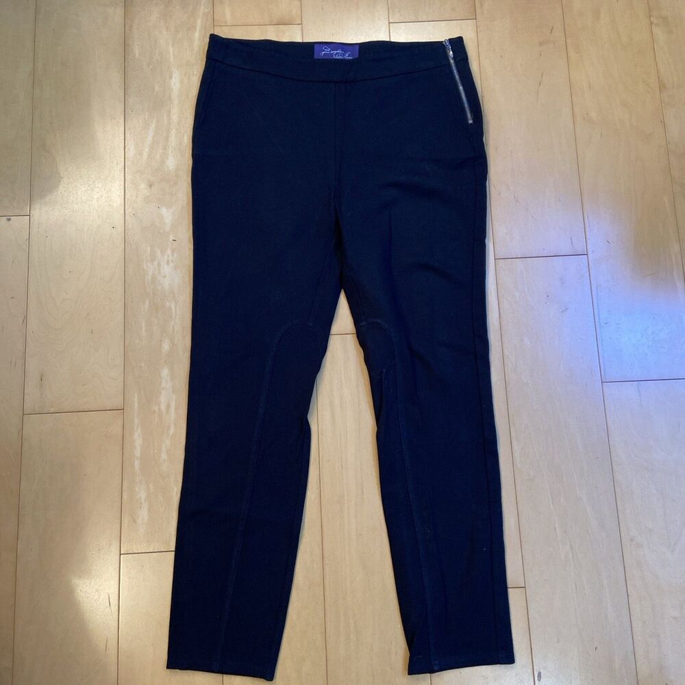 PETITE PANTS NYDJ black Leggings Riding Pants Size 8P